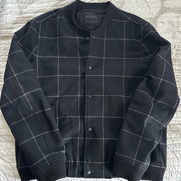 ALL Saints wool bomber jacket XXL - Picture 2 of 5